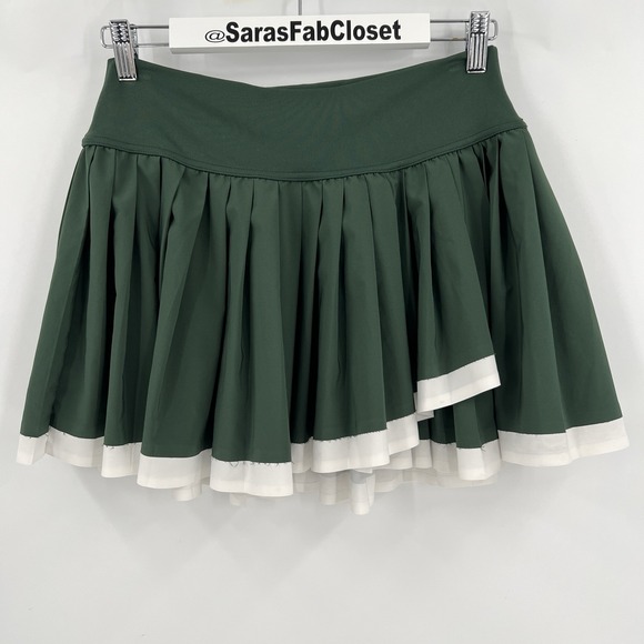 Offline by Aerie Pleated Tennis Skirt Forest Green Women's Large Pickleball - Picture 3 of 9